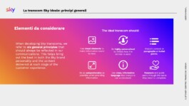 The six principles of the ideal Sky transactional email: visual elements, high personalisation, paragraphs or bullet points, comprehensiveness, clear and informative language, reassurance 