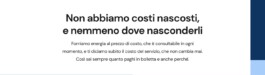 Nuova sezione della homepage: Non abbiamo costi nascosti, e nemmeno dove nasconderli 