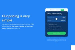 Pricing page: Our pricing is very simple, with the Three-rate electricity card 