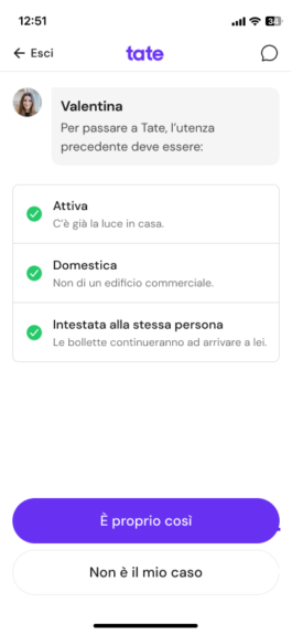 Schermata 1 del percorso: requisiti 