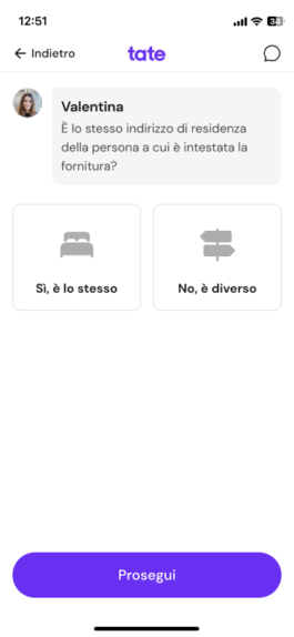 Schermata 7 del percorso: residenza 