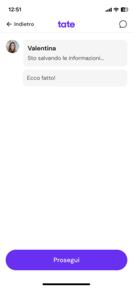 Schermata 8 del percorso: salvataggio dati 