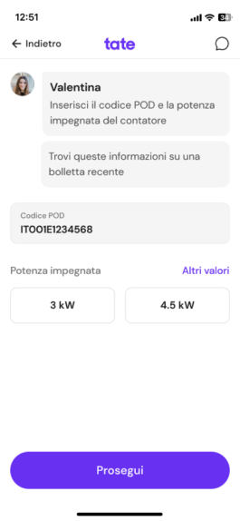 Schermata 9 del percorso: pod e potenza 