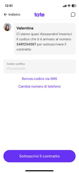 Schermata 19 del percorso: codice di verifica 
