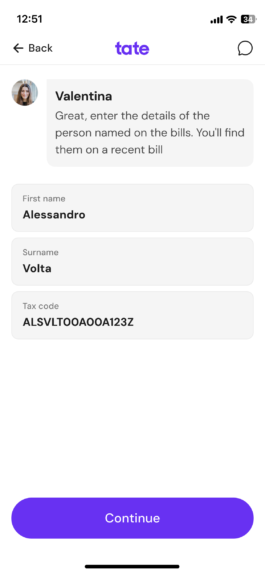 Onboarding screen 5 of 20: account holder’s details 