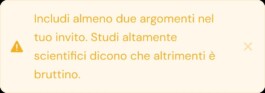 Avviso giallo: Scegli almeno due argomenti. Studi altamente scientifici dicono che altrimenti l’invito viene bruttino. 